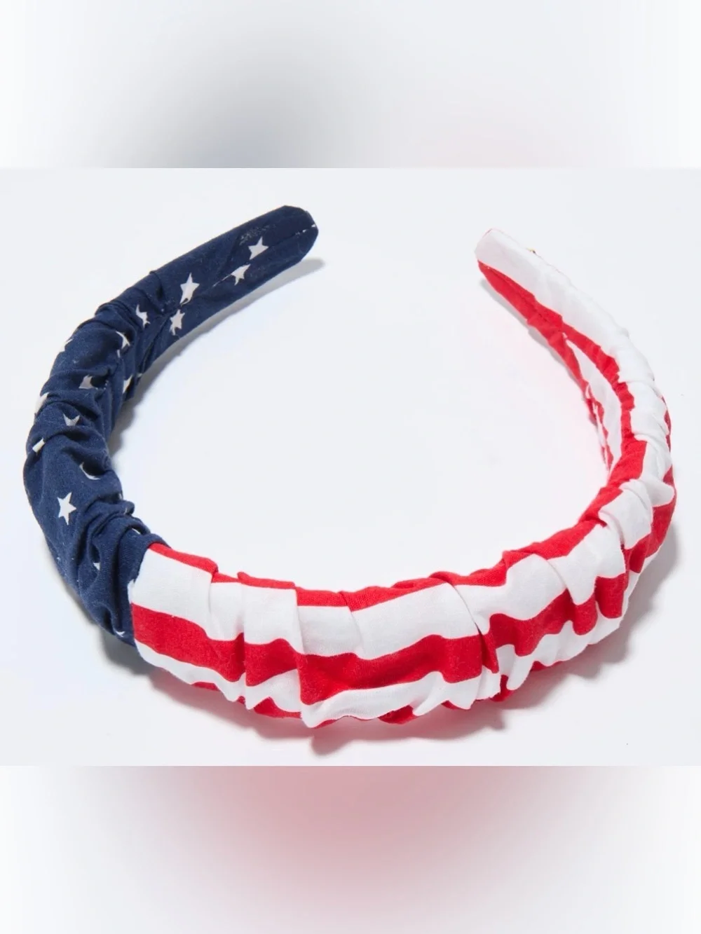 🩶Lele Sadoughi Ruched Stars & Stripes Headband - Navy, Red & White🩶